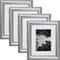 4 Pack Craig Frames Victoria Ornate Silver Picture Frame with Mat